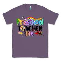 Lavender Preschool Teacher Life Classic Tee - LillyAllenDesigns