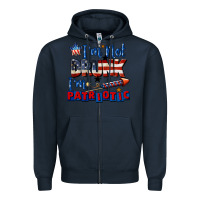 Navy I'm not drunk i'm patriotic 4th of july Zipper Hoodie - CowGirlArtShop