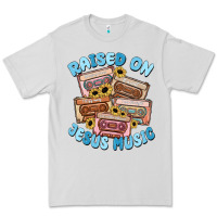 Dove Grey raised on jesus music Premium Tee - MaliasSmallBusiness