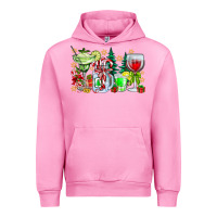 Fuchsia Pink Christmas tequila Urban Hoodie - CowhideDigitalArt