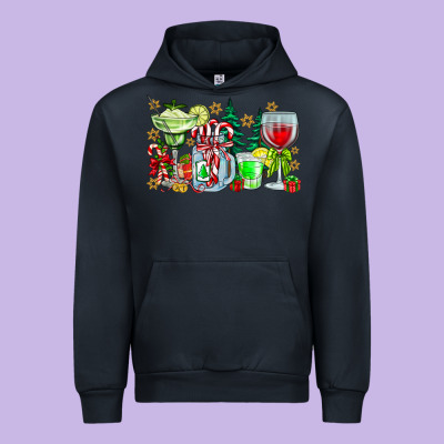 Christmas Tequila Urban Hoodie Designed By Cowhidedigitalart