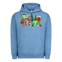 Pigment Pebble Blue Christmas tequila Urban Hoodie - CowhideDigitalArt