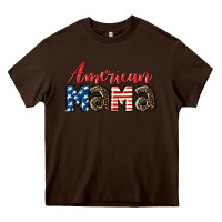 Chocolate Brown Western American Mama Heavy Core Tee - LillyAllenDesigns