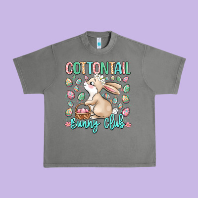 Cottontail Bunny Club Urban Heavy Tee Designed By Lillyallendesigns