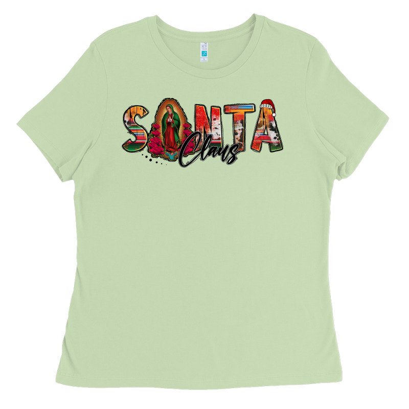 Santa Claus Lady Of Guadalupe Ladies Tee by Jasminsmagicworld | Teevron