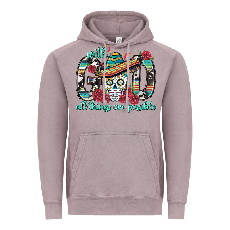 With God All Things Are Possible With Sombrero Sku Vintage Hoodie by BundleAndBundleShop | Teevron