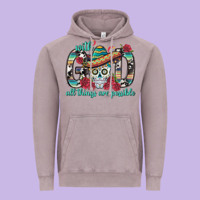 With God All Things Are Possible With Sombrero Sku Vintage Hoodie Designed By Bundleandbundleshop