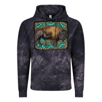 Cloud Black bison with gemstone background Vintage Hoodie - RanaPortraitStore
