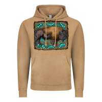 Vintage Camel bison with gemstone background Vintage Hoodie - RanaPortraitStore