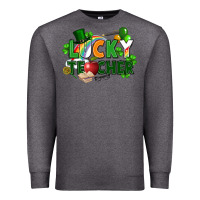 Charcoal Heather lucky teacher St. Patricks Day Premium Sweatshirt - FaDigitalArtStudio