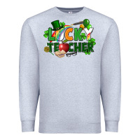 Heather Grey lucky teacher St. Patricks Day Premium Sweatshirt - FaDigitalArtStudio
