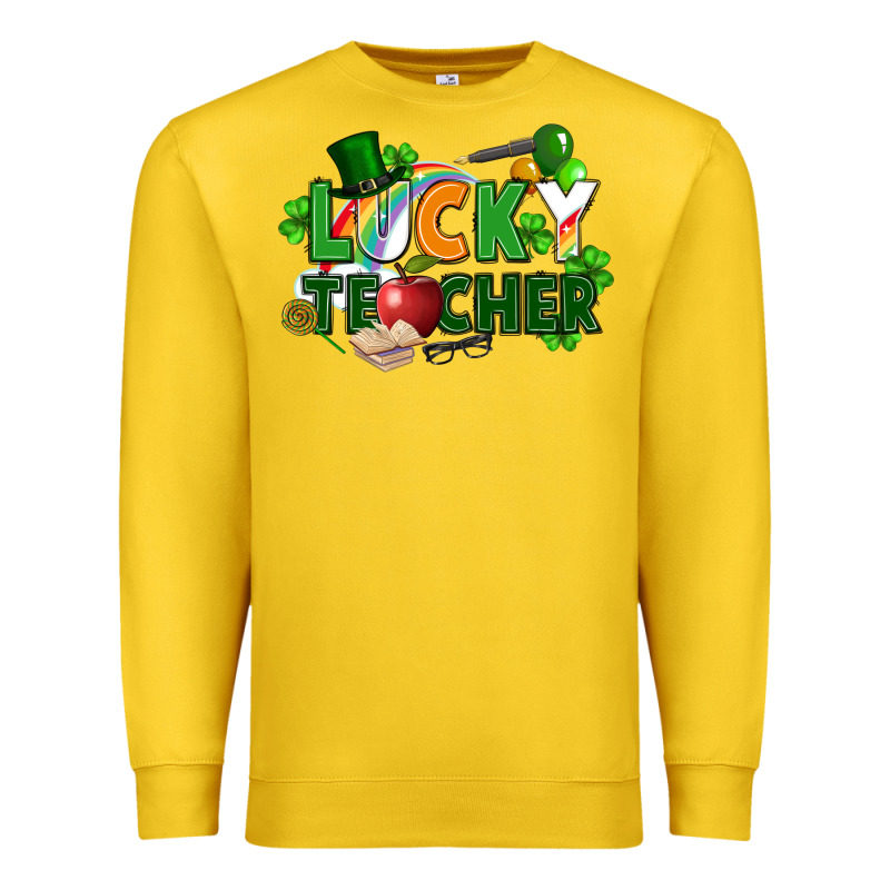 Lucky Teacher St. Patricks Day Premium Sweatshirt by FaDigitalArtStudio | Teevron