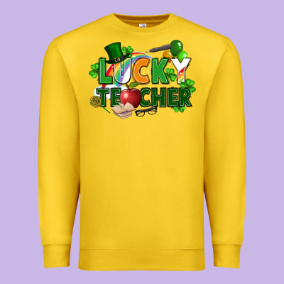 Lucky Teacher St. Patricks Day Premium Sweatshirt Designed By Fadigitalartstudio