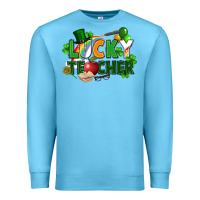 Ocean Blue lucky teacher St. Patricks Day Premium Sweatshirt - FaDigitalArtStudio