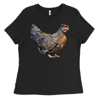 Black Cream Legbar Chicken Ladies Tee - LillyAllenDesigns