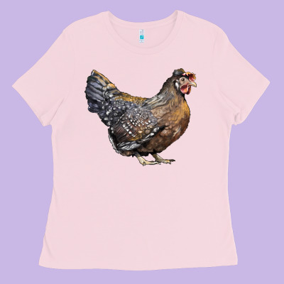 Cream Legbar Chicken Ladies Tee Designed By Lillyallendesigns