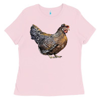 Bubblegum Pink Cream Legbar Chicken Ladies Tee - LillyAllenDesigns