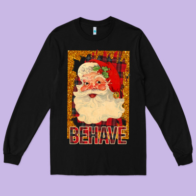 Santa Behave Long Sleeve Tee Designed By Bettercallsaul