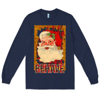 Navy Santa Behave Long Sleeve Tee - Bettercallsaul
