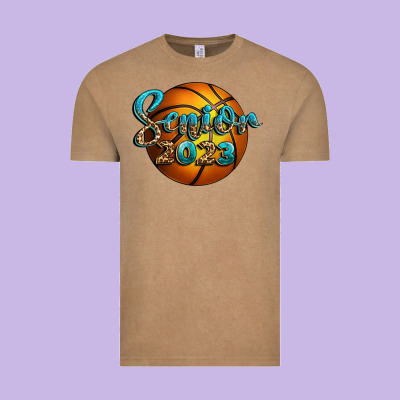 Basketball Senior 2023 Vintage Tee Designed By Bundleandbundleshop