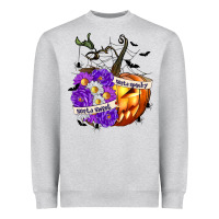 Heather Grey Sorta Sweet Sorta Spooky Heavyweight Sweatshirt - texasbilliewilder