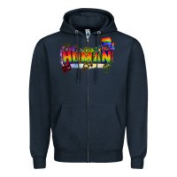 Navy We are all human Zipper Hoodie - CowGirlArtShop