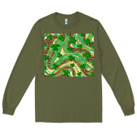 Army Green shamrock leopard Long Sleeve Tee - RanaPortraitStore