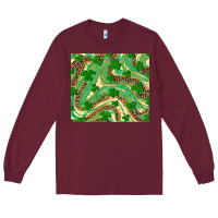 Burgundy shamrock leopard Long Sleeve Tee - RanaPortraitStore