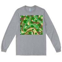 Heather Grey shamrock leopard Long Sleeve Tee - RanaPortraitStore