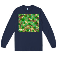 Navy shamrock leopard Long Sleeve Tee - RanaPortraitStore