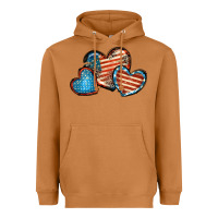 Meerkat American flag hearts 4th of july Heavyweight Hoodie - FaDigitalArtStudio