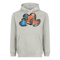 Moon Dust American flag hearts 4th of july Heavyweight Hoodie - FaDigitalArtStudio
