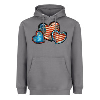 Storm American flag hearts 4th of july Heavyweight Hoodie - FaDigitalArtStudio