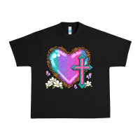 Black easter cross heart la Urban Heavy Tee - LillyAllenDesigns