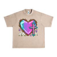 French Oak easter cross heart la Urban Heavy Tee - LillyAllenDesigns