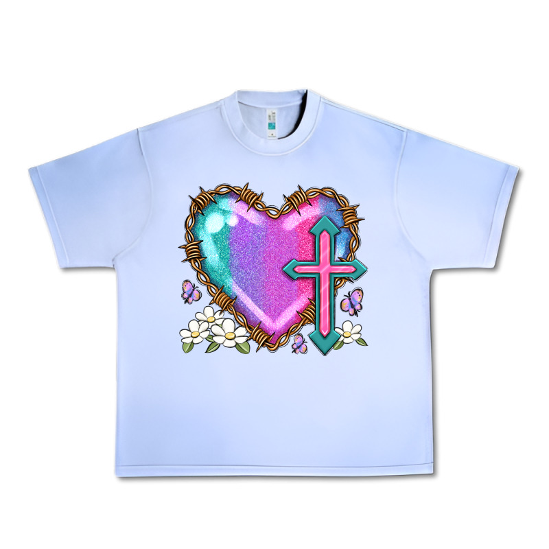 Easter Cross Heart La Urban Heavy Tee by LillyAllenDesigns | Teevron