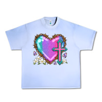 Grape Ice easter cross heart la Urban Heavy Tee - LillyAllenDesigns