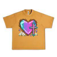 Peanut Butter easter cross heart la Urban Heavy Tee - LillyAllenDesigns