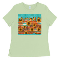 Matcha turquoise leopard distressed serape background tumbler Ladies Tee - Jasminsmagicworld