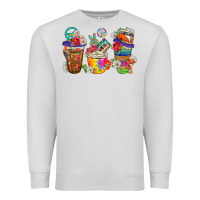 Dove Grey hippie coffee cups bbs Premium Sweatshirt - BundleAndBundleShop