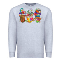 Heather Grey hippie coffee cups bbs Premium Sweatshirt - BundleAndBundleShop