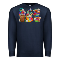 Navy hippie coffee cups bbs Premium Sweatshirt - BundleAndBundleShop