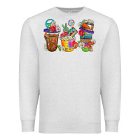 Oatmeal Heather hippie coffee cups bbs Premium Sweatshirt - BundleAndBundleShop