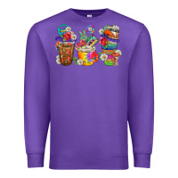 Purple hippie coffee cups bbs Premium Sweatshirt - BundleAndBundleShop