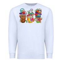 White hippie coffee cups bbs Premium Sweatshirt - BundleAndBundleShop