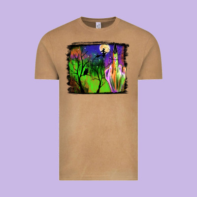 Halloween Background Vintage Tee Designed By Jahusdesignshop