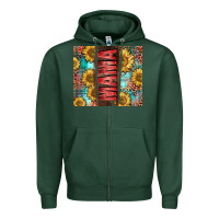 Sports Green Mama Sunflower Zipper Hoodie - CowGirlArtShop