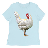 Baby Blue leghorn chicken Ladies Tee - LillyAllenDesigns