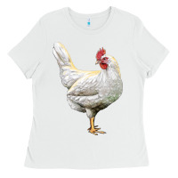 White leghorn chicken Ladies Tee - LillyAllenDesigns