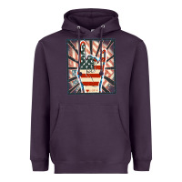 Plum Freedom rock hand Heavyweight Hoodie - FaDigitalArtStudio